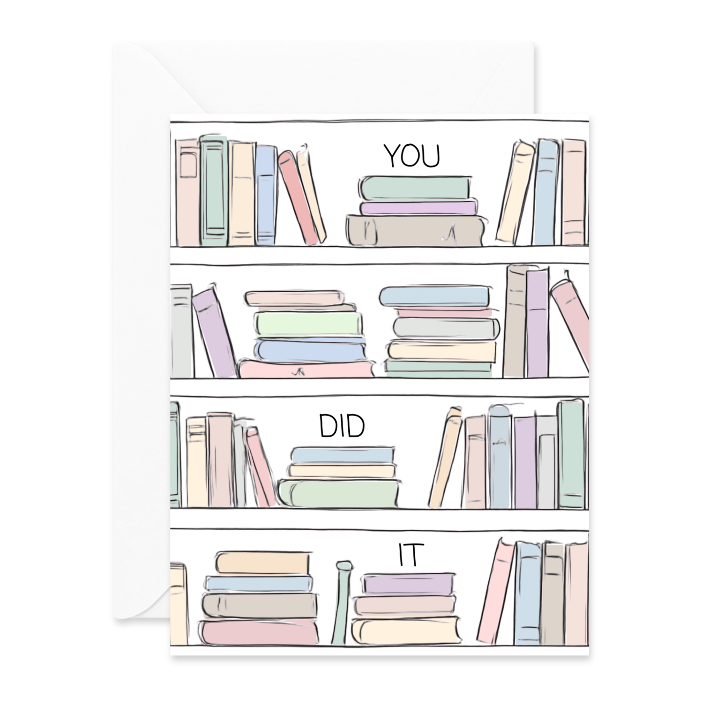 You Did It - Bookshelf Card