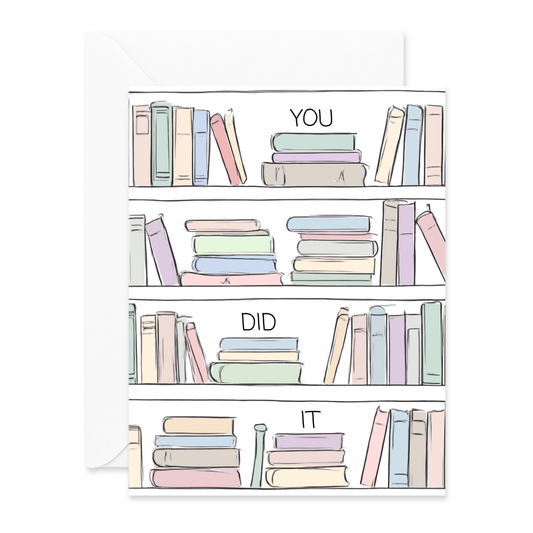 You Did It - Bookshelf Card