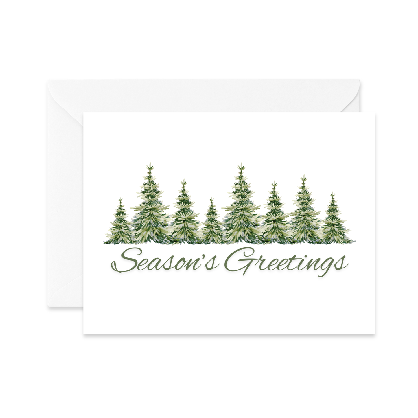 Season's Greetings Trees Card Box