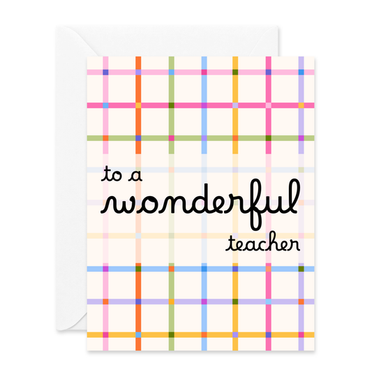 Wonderful Teacher Card